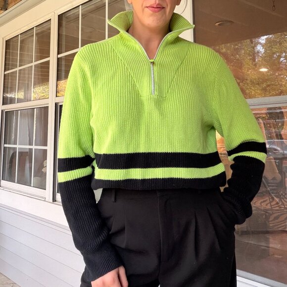 Lauren Ralph Lauren Sweaters - Vintage Ralph Lauren Funnel Neck Half-Zip Sweater